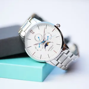 Men's Architect Apollo Engraved Watch In White