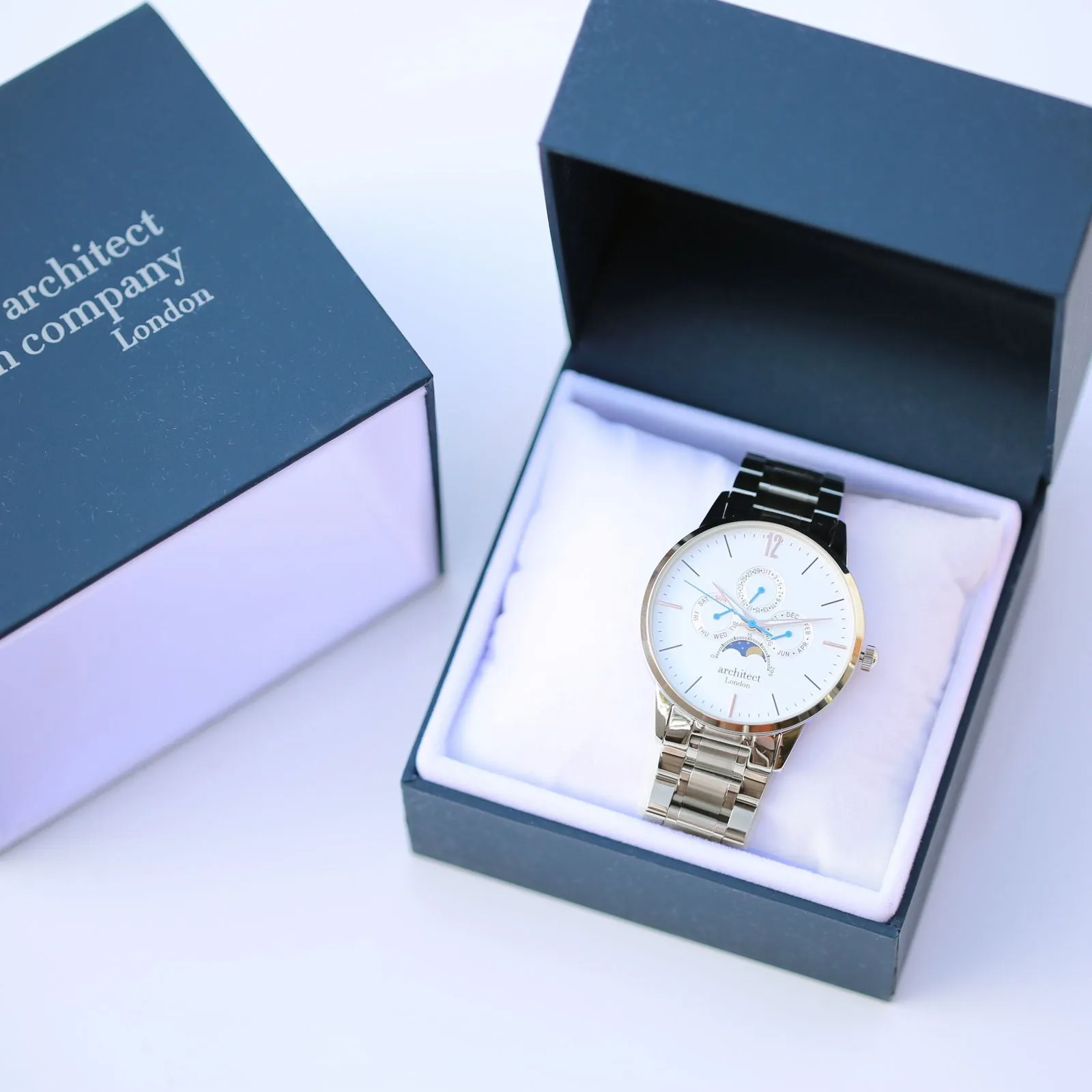 Men's Architect Apollo Engraved Watch In White