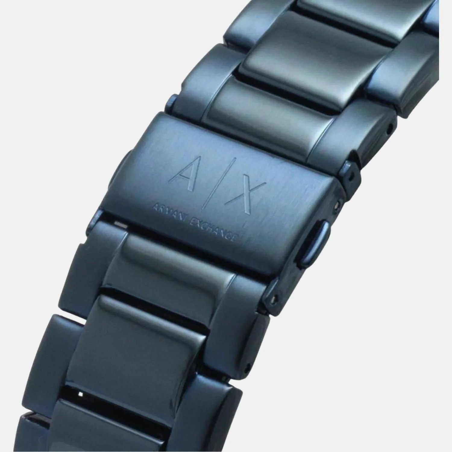 Men's Blue Quartz Stainless Steel Chronograph Watch AX2430