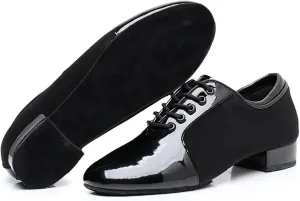 Men's Latin Dance Shoes Ballroom Dancing Latin Dance Shoes Soft Soled Oxford Cloth Training Shoes Cha Cha Samba Social Dance Shoes Adult Training