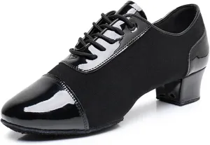 Men's Latin Dance Shoes Ballroom Dancing Latin Dance Shoes Soft Soled Oxford Cloth Training Shoes Cha Cha Samba Social Dance Shoes Adult Training