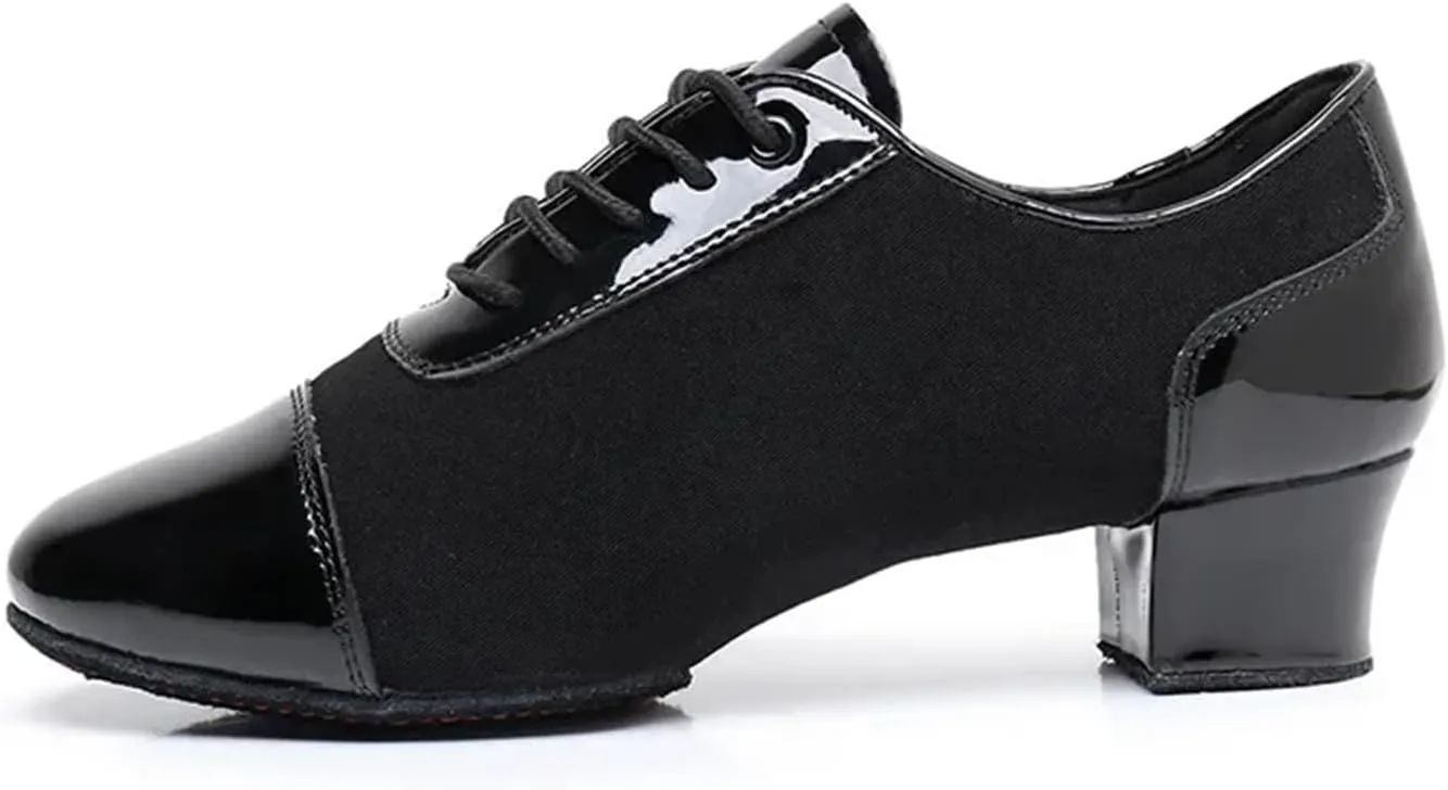 Men's Latin Dance Shoes Ballroom Dancing Latin Dance Shoes Soft Soled Oxford Cloth Training Shoes Cha Cha Samba Social Dance Shoes Adult Training