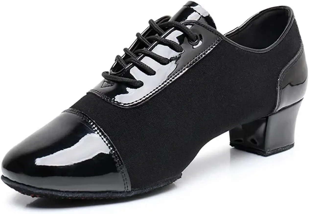 Men's Latin Dance Shoes Ballroom Dancing Latin Dance Shoes Soft Soled Oxford Cloth Training Shoes Cha Cha Samba Social Dance Shoes Adult Training