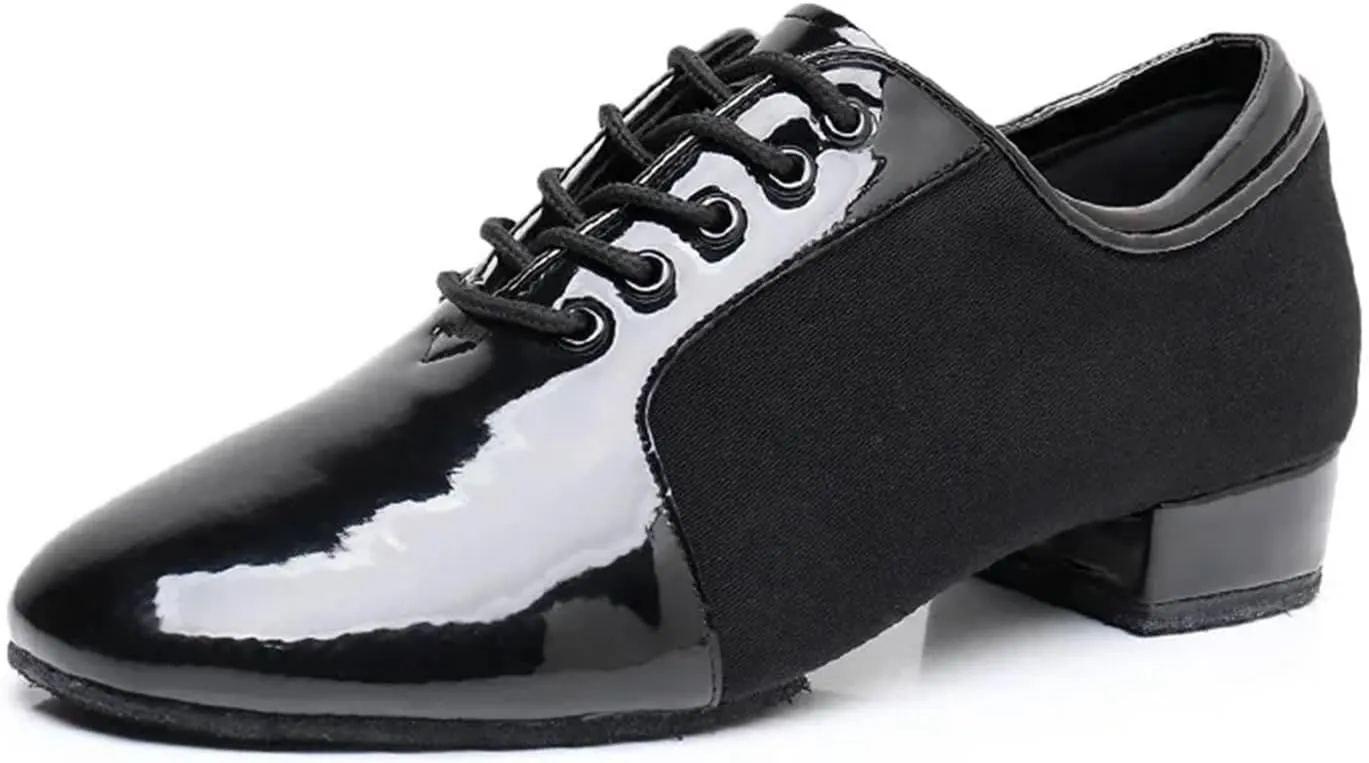 Men's Latin Dance Shoes Ballroom Dancing Latin Dance Shoes Soft Soled Oxford Cloth Training Shoes Cha Cha Samba Social Dance Shoes Adult Training