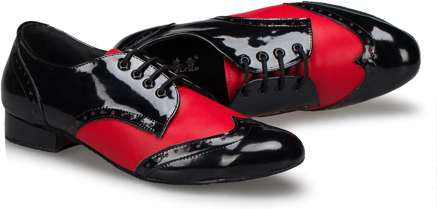 Mens Modern Classic Latin Lace-up Closed Toe Ballroom Standard Dance Shoes