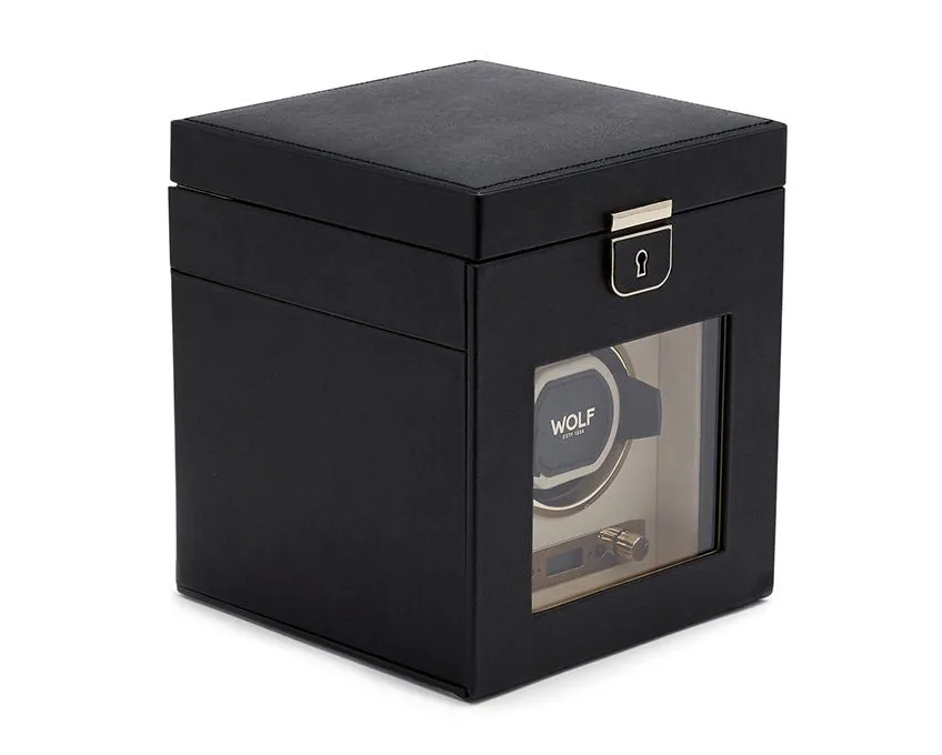 Palermo Single Winder With Jewelry Storage (Black Anthracite)