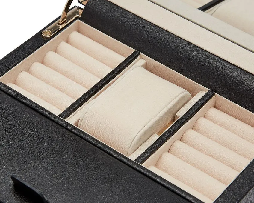 Palermo Single Winder With Jewelry Storage (Black Anthracite)