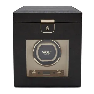 Palermo Single Winder With Jewelry Storage (Black Anthracite)