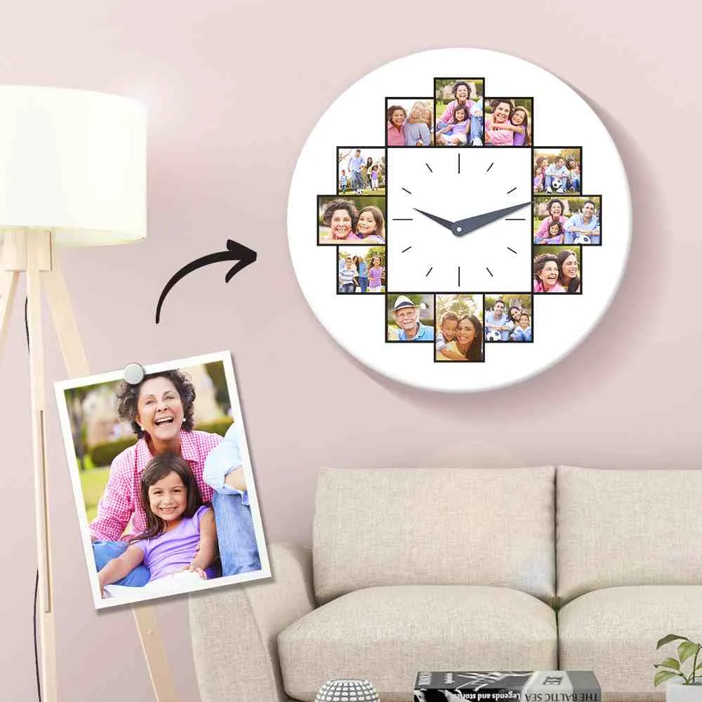 Personalized Photo Clock Personalized Wall Clock Family Gifts 25*25cm