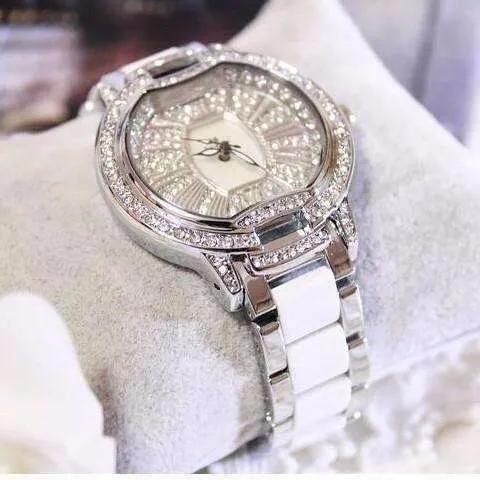 Prestige Austrian Crystal Ceramic Band Luxury Ladies Watch
