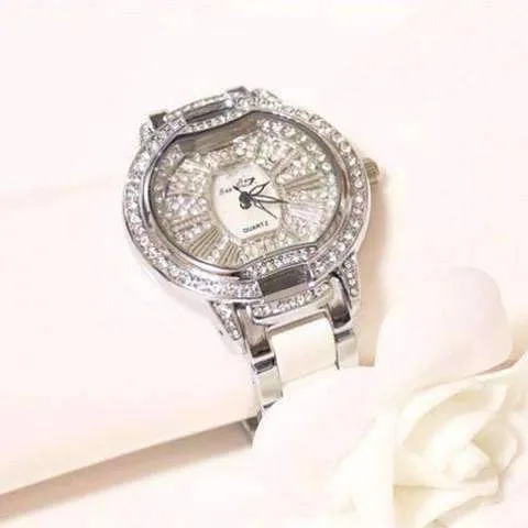 Prestige Austrian Crystal Ceramic Band Luxury Ladies Watch