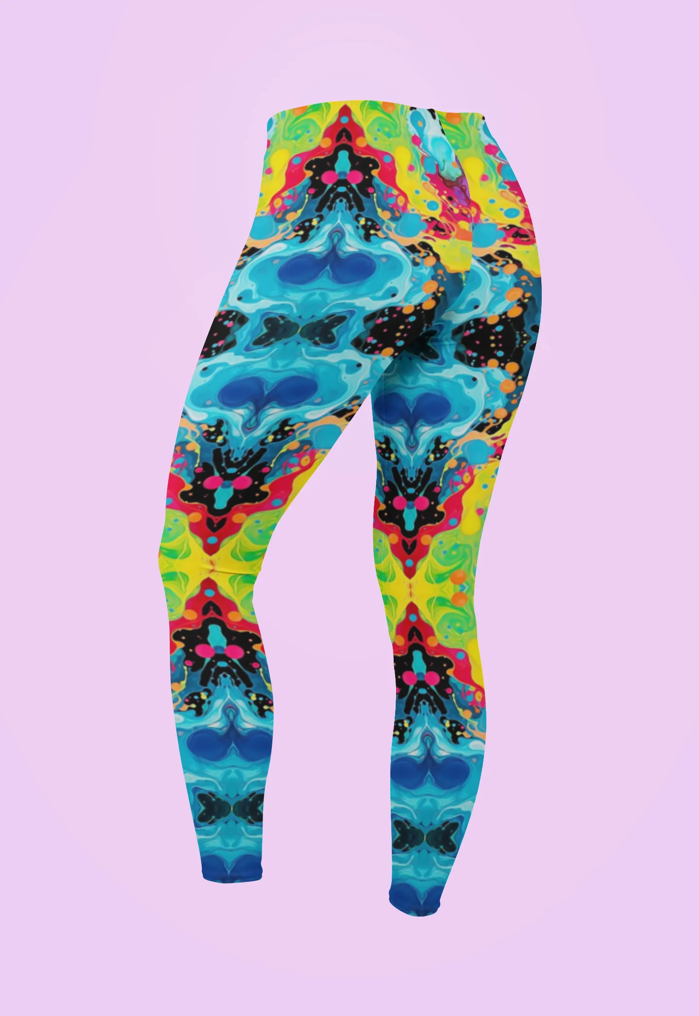 Prismatic Paint Drip Print Legging