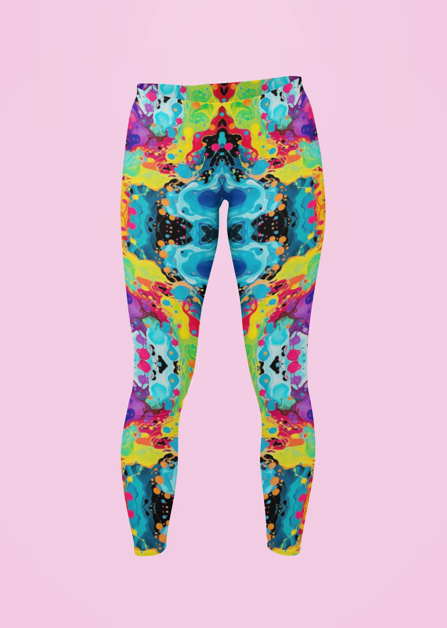 Prismatic Paint Drip Print Legging