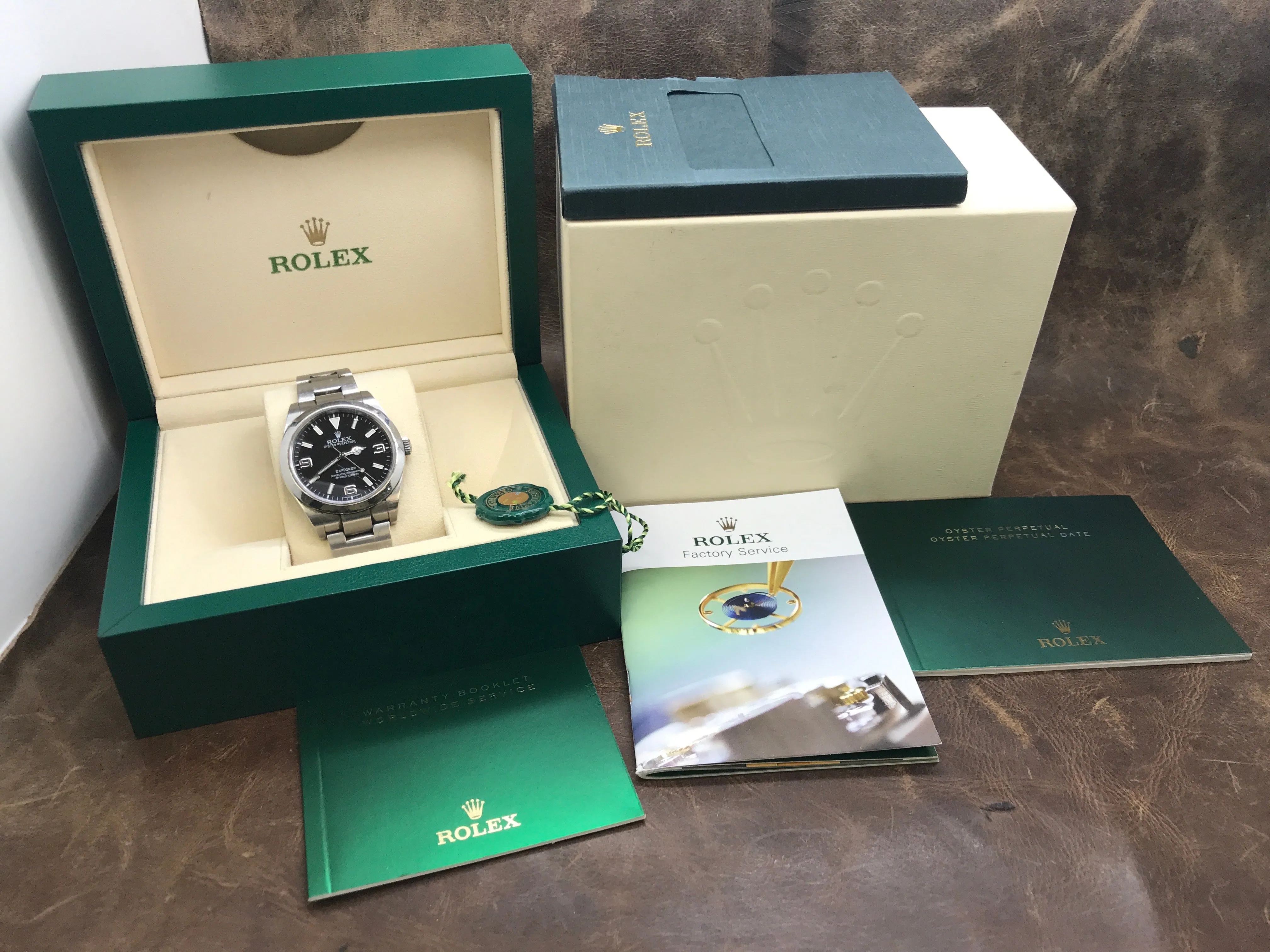 Rolex Explorer I 214270 NO Lume Black Dial Automatic  Men's Watch