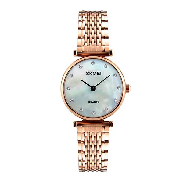 SKMEI Womens Elegant Fashion Watch w Rhinestones, 30M Waterproof