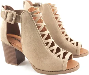 Soda Womens Fashion Aran Open Toe Heel Sandal