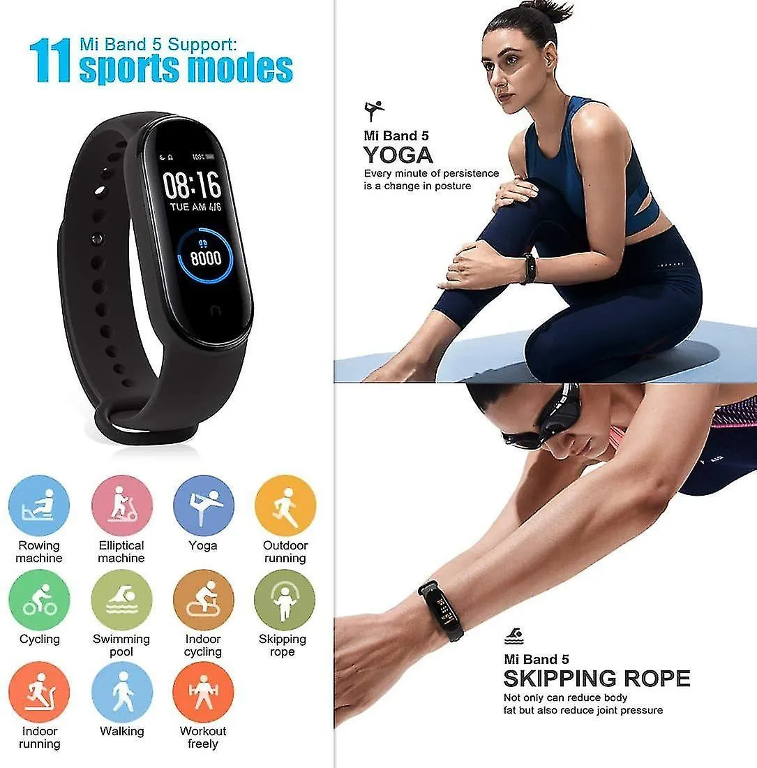 Watches xiaomi mi band 5  smart band 5 global version  smart watch with activity bracelet  1.1  Amoled color