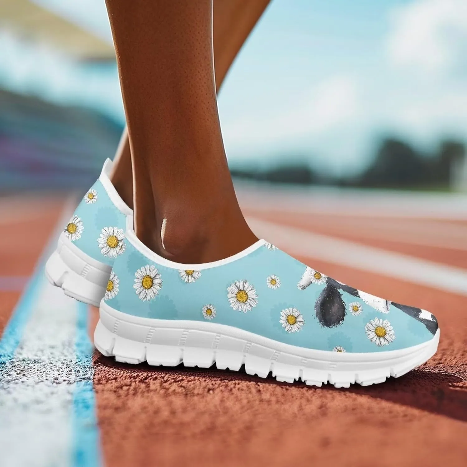 Women's Animals Sneaker Casual Breathable Mesh Anti-Skid Low-Top Outdoor Shoes Soft Slip On Holiday Travel Sneaker for Ladies US 5.5-11.5