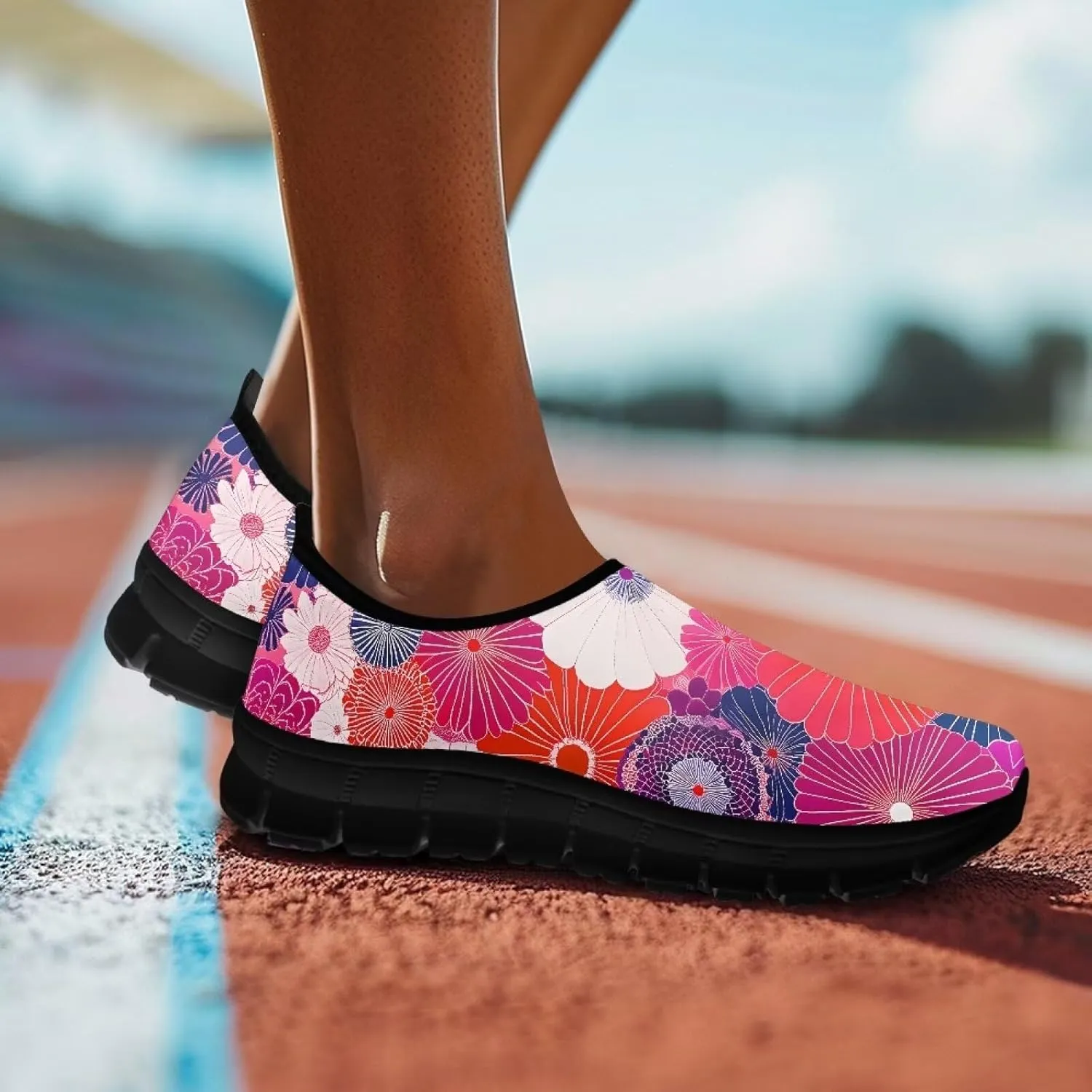 Women's Sneaker Casual Soft Slip On Shoes Low Top Breathable Lightweight Non-Slip Workout Running Sneaker for Women US 5.5-11.5